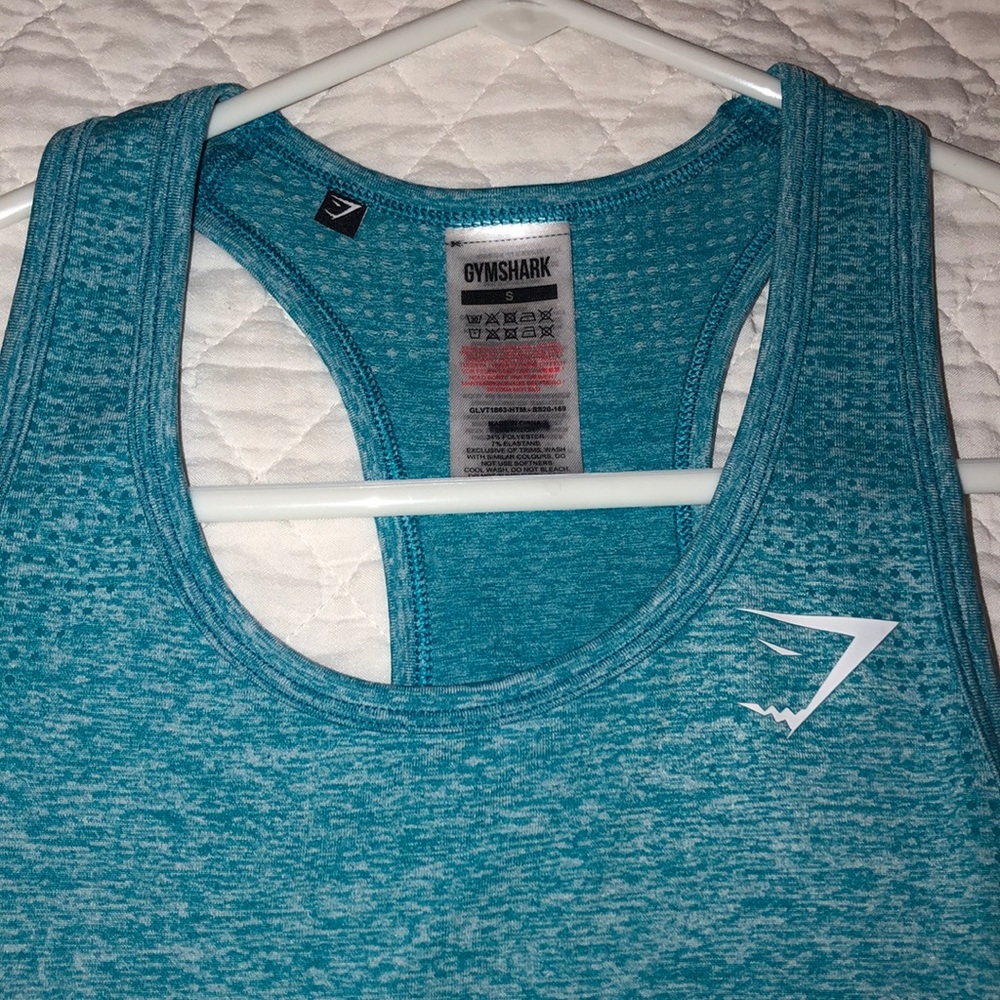 GYMSHARK LIGHT BLUE MARL TANK TOP💙